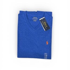 Polo by Ralph Lauren Blue V-Neck Shirt